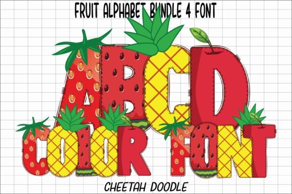 A Playful Fruit Alphabet Font for Editorial Design