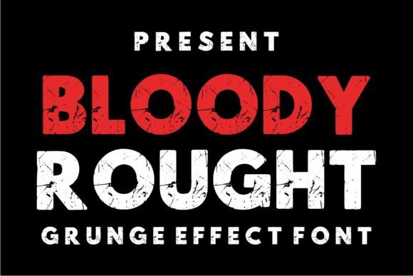 Bloody Rought: A Vintage Display Font for Web Design