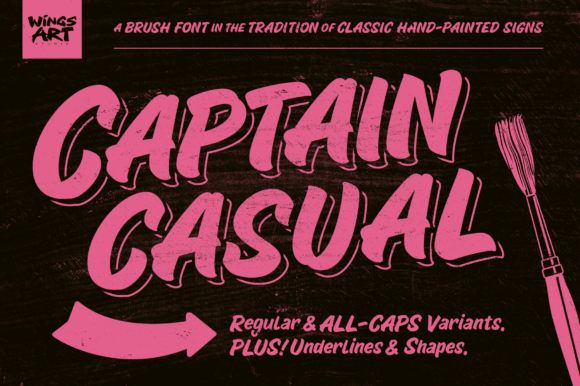 Captain Casual Font: A Brush Typeface for Brand Builders