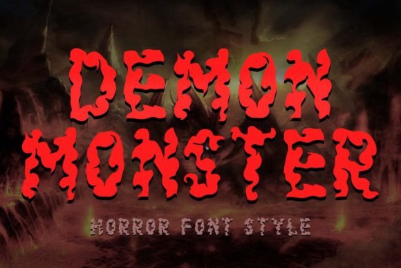 Demon Monster Display Font for Small Businesses