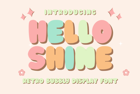 Hello Shine: A Retro Display Font for Crafters & Sellers