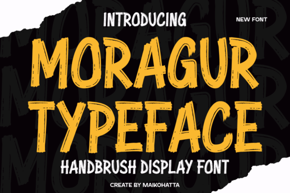 Moragur: A Handbrush Display Font for Bold Brand Voices