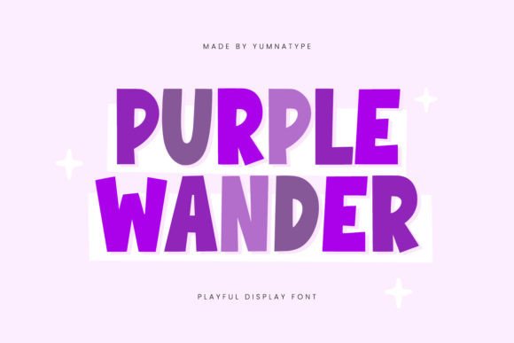Purple Wander: The Display Font for Playful Editorial Design