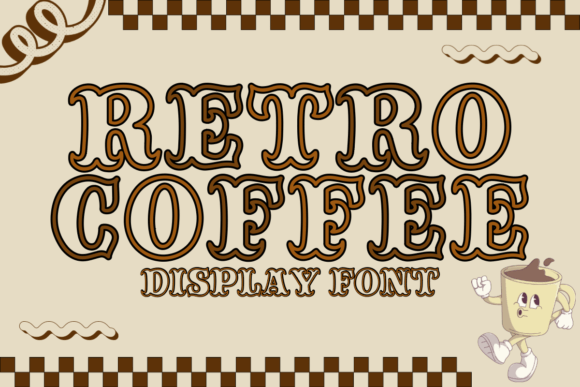 Retro Coffee Font: A Unique Display Typeface for Crafters