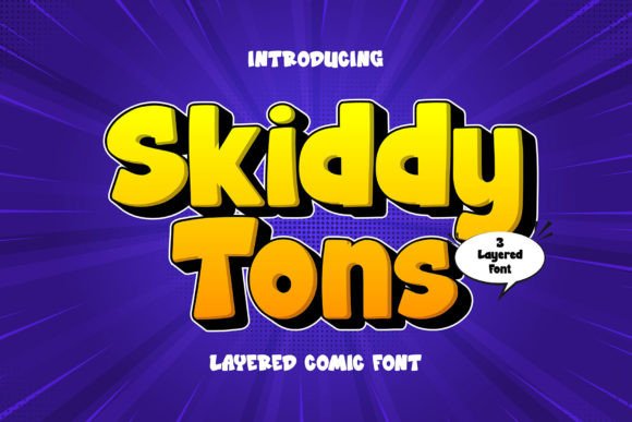 Skiddy Tons: A Playful Display Font for Small Business Branding