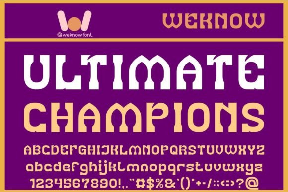 Ultimate Champions Font for Makers and Product Designers